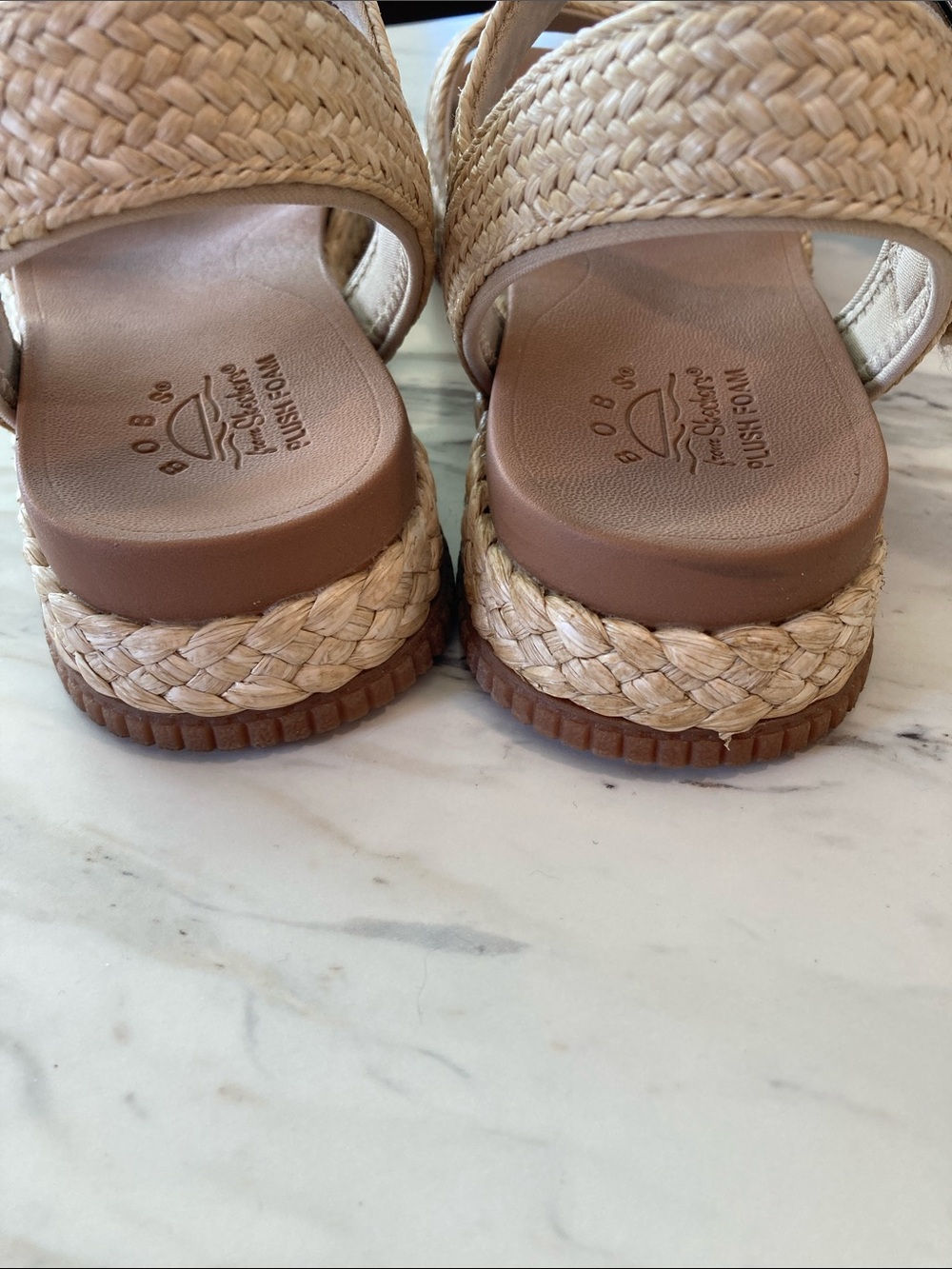 Skechers BOBS Raffia Storm Sandals 8 Plush Foam - Picture 6 of 8